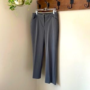 Chicos Gray Summer Pants Straight Leg Size 2 Short (12-14)